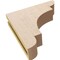 Ekena Millwork 3"W x 12"D x 12"H Thin New Brighton Rough Cedar Woodgrain TimberThane Corbel, Primed Tan CORUR03X12X12NEBRCPR - alternate 2